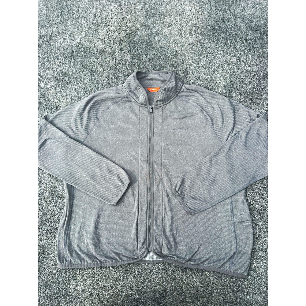 Merrell Women's XXL Full Zip Jacket Gray Heather Outdoor Hiking Activewear 2XL